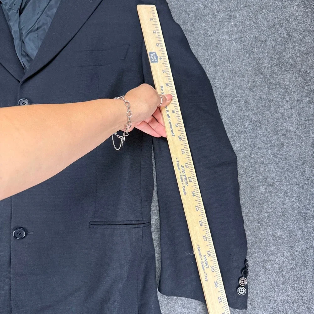 Hugo Boss Men's Black‎ 40R Virgin Wool Blazer Made in USA Sport Coat